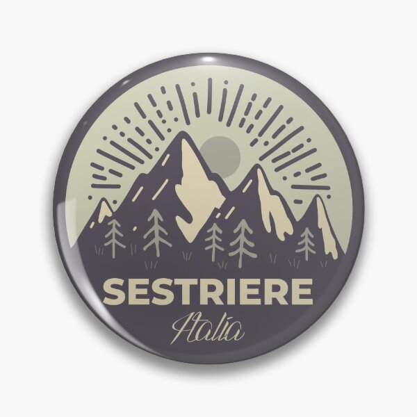 Item preview, Sestriere Italia minimalist landscape badge designed and sold by InvestingRoad.