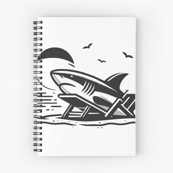 Item preview, Shark sunbathing on beach designed and sold by Kr1tos.