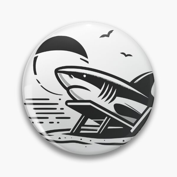 Item preview, Shark sunbathing on beach designed and sold by Kr1tos.
