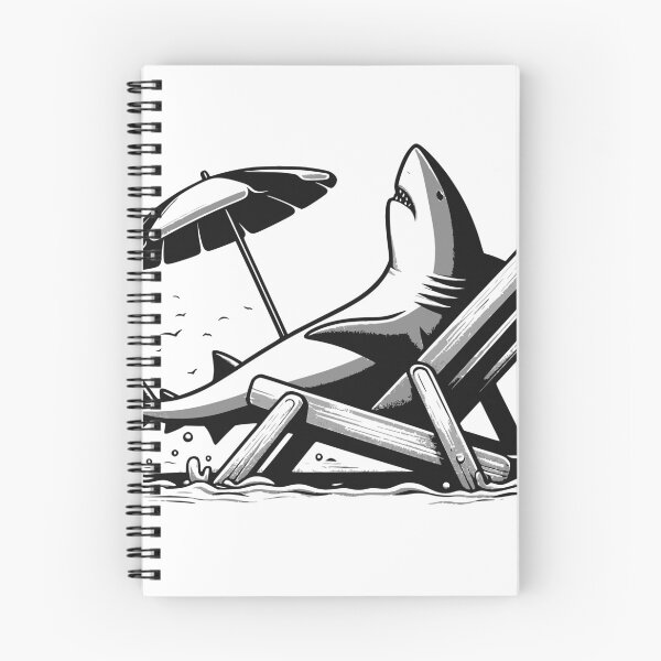 Item preview, Shark sunbathing on beach designed and sold by Kr1tos.