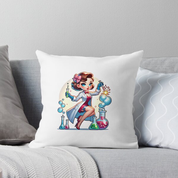 Item preview, Pin-up Girl In A Scientist's Lab Coat designed and sold by RadoSta.