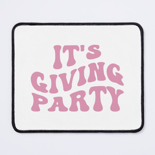 Artikelvorschau, It's Giving Party - Pinke Bachelorette-Party-Kunst entworfen und verkauft von My Sweet Engagement.