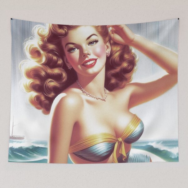 Item preview, Summer Pin-up Painting designed and sold by PulpVintage.