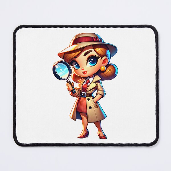 Item preview, Pin-up Girl In A Detective's Trench Coat designed and sold by RadoSta.