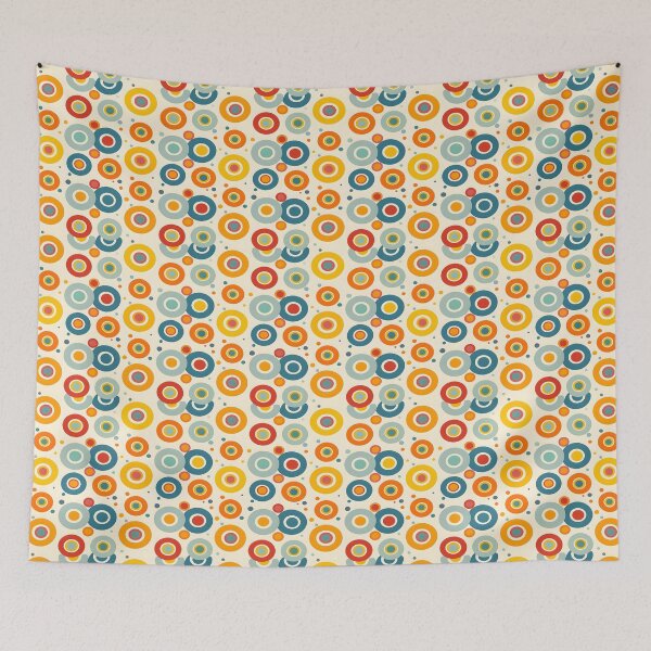 Item preview, Colorful Retro Circle Pattern designed and sold by ArtbyAiGallery.