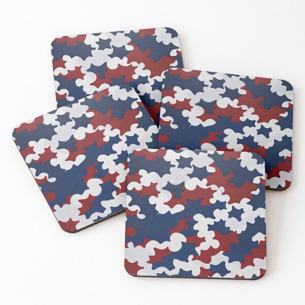 Item preview, Red White And Blue Camouflage Pattern designed and sold by TheArtOfPat.