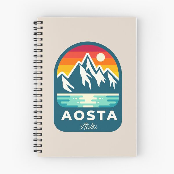 Item preview, Aosta Italia minimalist landscape badge designed and sold by InvestingRoad.