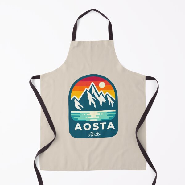 Item preview, Aosta Italia minimalist landscape badge designed and sold by InvestingRoad.