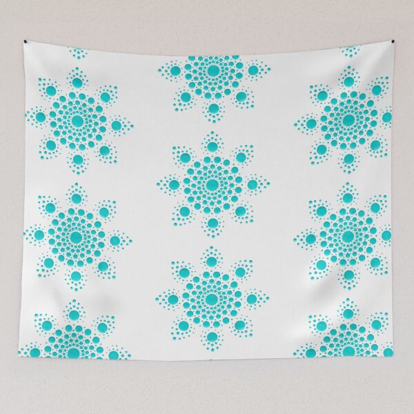 Item preview, Teal Dot Mandala Flower designed and sold by Cardiff Creative.