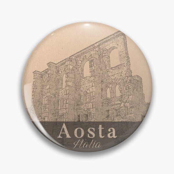 Item preview, Aosta Italia sketch badge designed and sold by InvestingRoad.