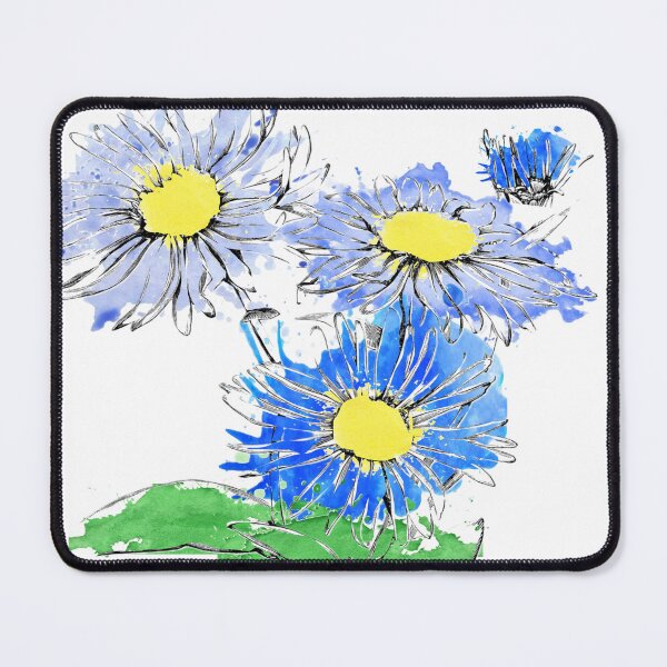 Item preview, Blue Aster - September Birth Flower designed and sold by OdomArt.