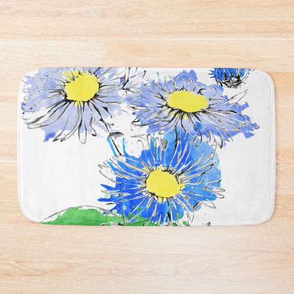 Item preview, Blue Aster - September Birth Flower designed and sold by OdomArt.