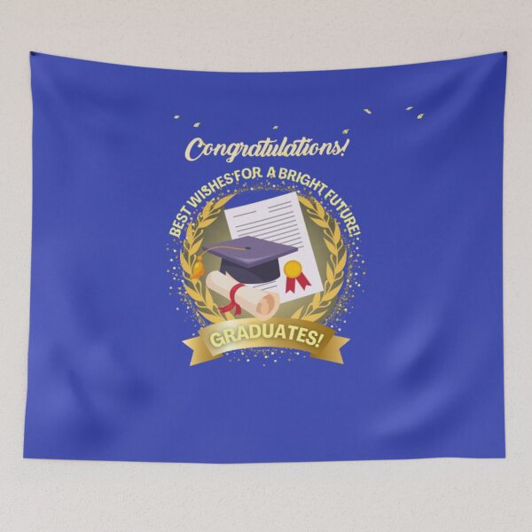 Item preview, Graduates- Glow Crazy Congratulations on Your Graduation Straight gold Best wishes for a bright future! designed and sold by Luckangel.