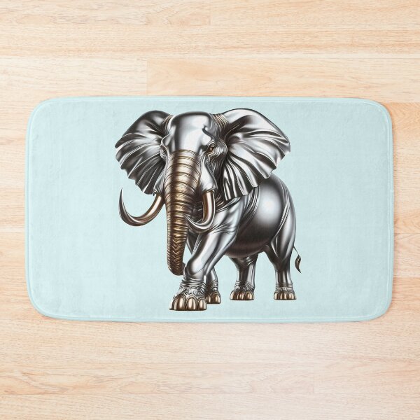 Item preview, Elephant bull in metal silver and platinum designed and sold by AD-Digital-Art.