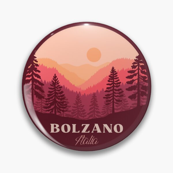 Item preview, Bolzano Italia minimalist landscape badge designed and sold by InvestingRoad.