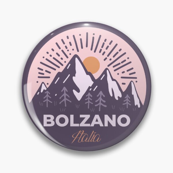 Item preview, Bolzano Italia minimalist landscape badge designed and sold by InvestingRoad.