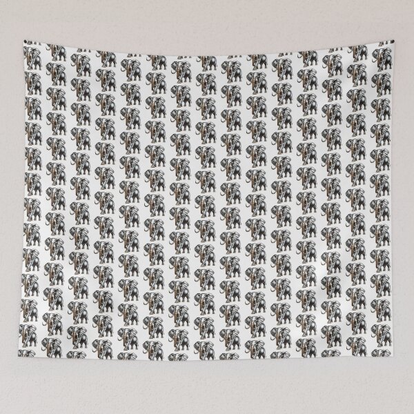 Item preview, Elephant bull in metal silver and platinum designed and sold by AD-Digital-Art.