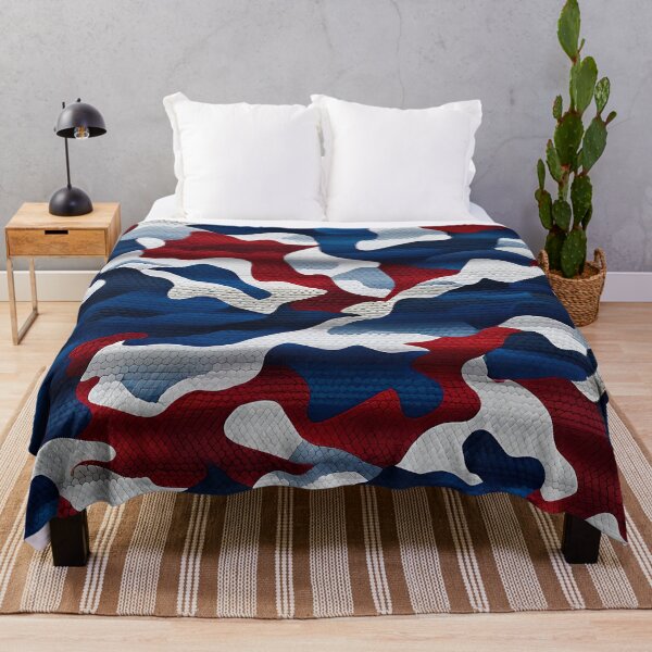 Item preview, Red White And Blue Camouflage Pattern designed and sold by TheArtOfPat.