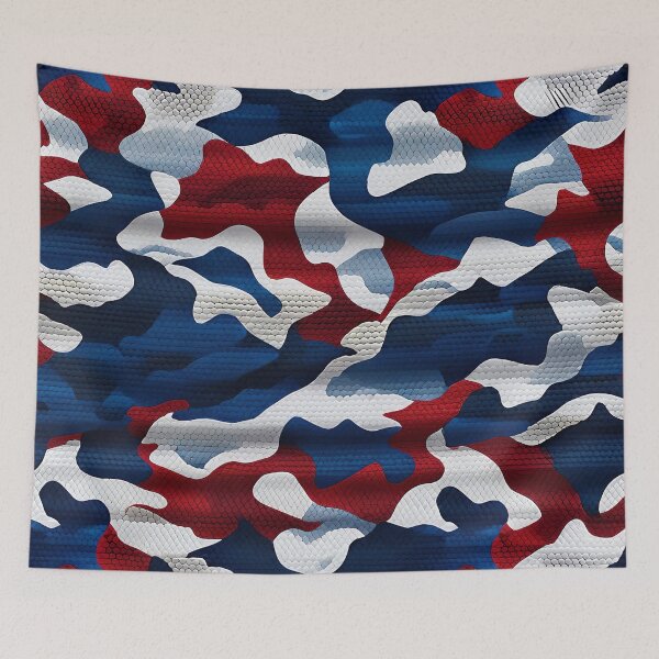 Item preview, Red White And Blue Camouflage Pattern designed and sold by TheArtOfPat.