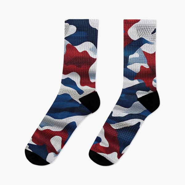 Item preview, Red White And Blue Camouflage Pattern designed and sold by TheArtOfPat.