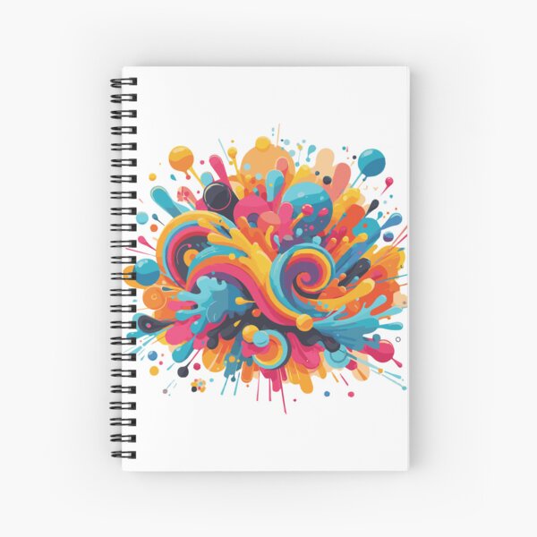Happy Holi Colorful Paint Splash Festival Spiral Notebook