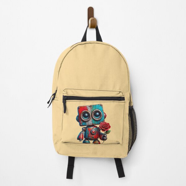 Item preview, Charming Botanical Guardian: A Rustic Robot's Rose designed and sold by TriarArt.