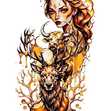 Artwork thumbnail, Vixen Stag and Bull Honey drip by Vixen-Games