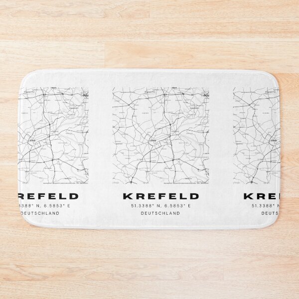 Artikelvorschau, Krefeld-Koordinaten - Sleek Map Art entworfen und verkauft von RM-Journey.