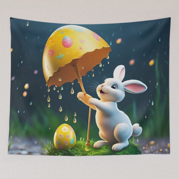 Item preview, Happy Easter, Easter eggs are collected even in the rain designed and sold by dedoma.
