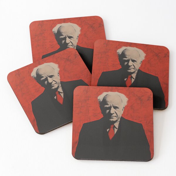 Item preview, David Ben-Gurion | Red minimalism designed and sold by ComicsFactory.