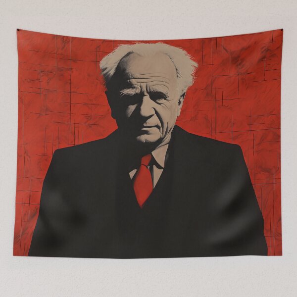 Item preview, David Ben-Gurion | Red minimalism designed and sold by ComicsFactory.