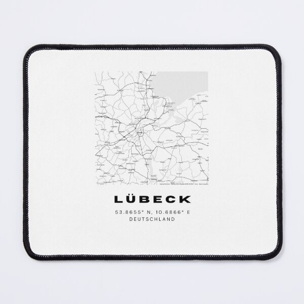 Item preview, Lübeck Coordinates - Elegant Map Print designed and sold by RM-Journey.