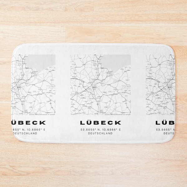 Artikelvorschau, Lübecker Koordinaten - Eleganter Kartendruck entworfen und verkauft von RM-Journey.