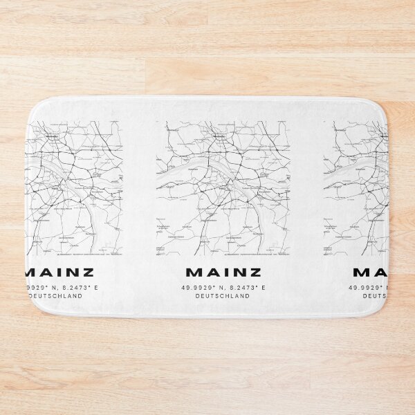 Artikelvorschau, Mainzer Koordinaten - Modernes Kartenkunstdesign entworfen und verkauft von RM-Journey.