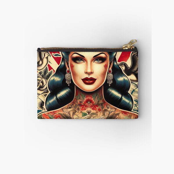 Item preview, Old School Tattoo Girl designed and sold by PulpVintage.