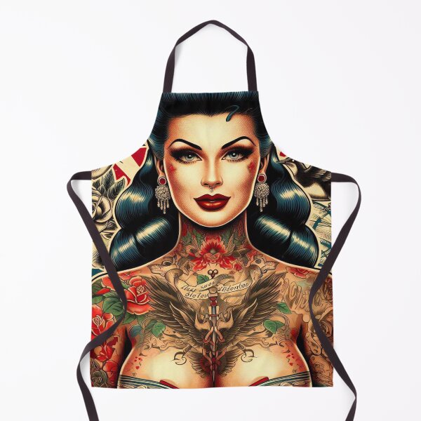 Item preview, Old School Tattoo Girl designed and sold by PulpVintage.