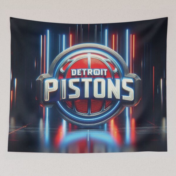 Aperçu de l'œuvre Detroit Pistons Futuristic Logo créée et vendue par Centarnet.