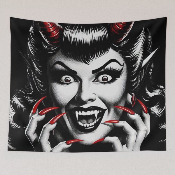 Item preview, Retro Devilish Woman designed and sold by PulpVintage.