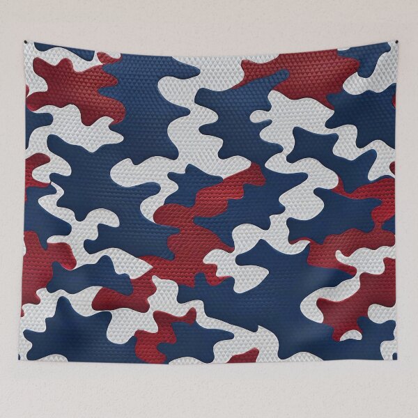 Item preview, Red White And Blue Camouflage Pattern designed and sold by TheArtOfPat.