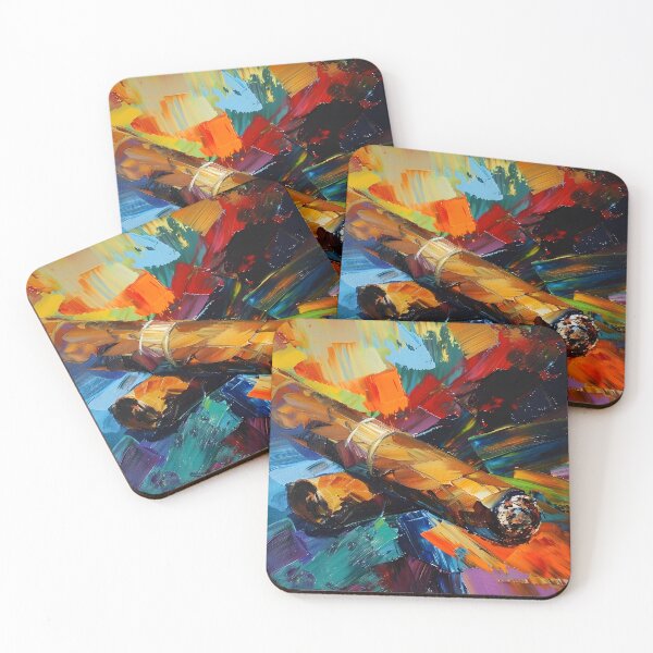 Item preview, Abstract Eclecticism- A Cubist-Fauvist-Impressionist Ode to Cigar's Vibrant Essence designed and sold by OlfactoART Studio.