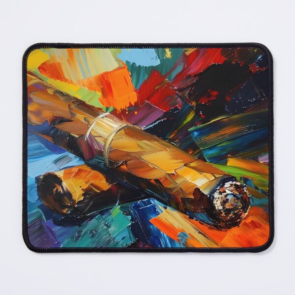 Item preview, Abstract Eclecticism- A Cubist-Fauvist-Impressionist Ode to Cigar's Vibrant Essence designed and sold by OlfactoART Studio.