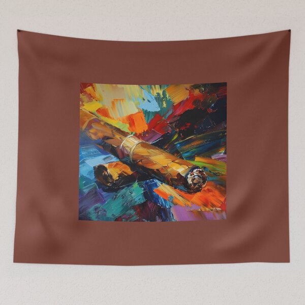 Item preview, Abstract Eclecticism- A Cubist-Fauvist-Impressionist Ode to Cigar's Vibrant Essence designed and sold by OlfactoART Studio.