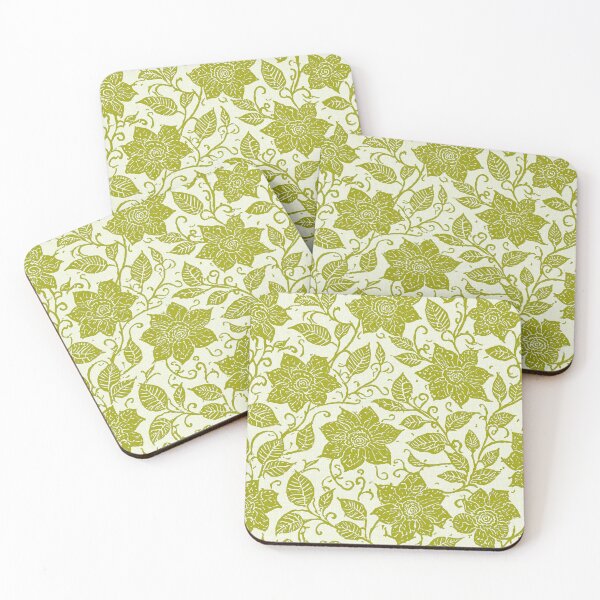Item preview, Boho Floral Pattern Olive Green designed and sold by tonymagnerart.