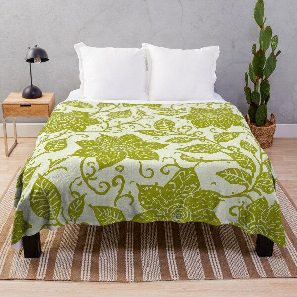 Item preview, Boho Floral Pattern Olive Green designed and sold by tonymagnerart.