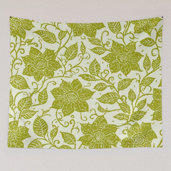 Item preview, Boho Floral Pattern Olive Green designed and sold by tonymagnerart.