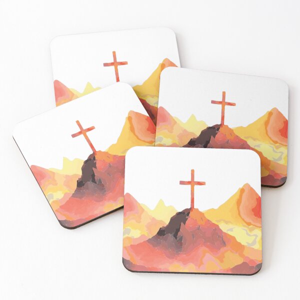 Item preview, orange cross on mountain  designed and sold by zionwardrobe.