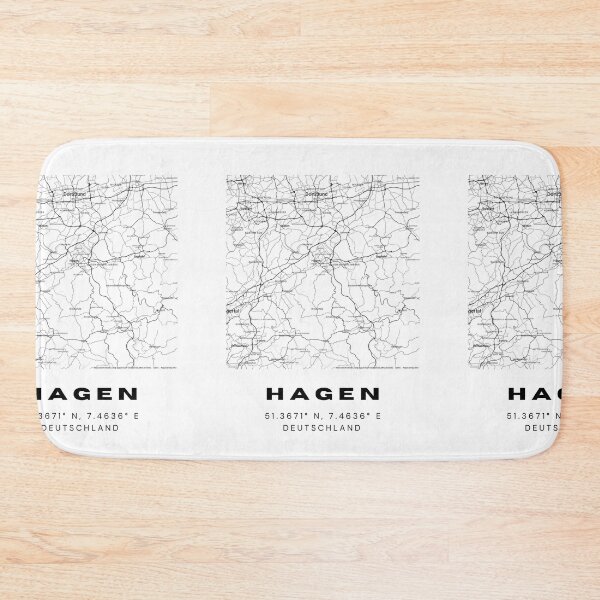 Artikelvorschau, Hagen-Koordinaten – Minimalistisches Kartendesign entworfen und verkauft von RM-Journey.