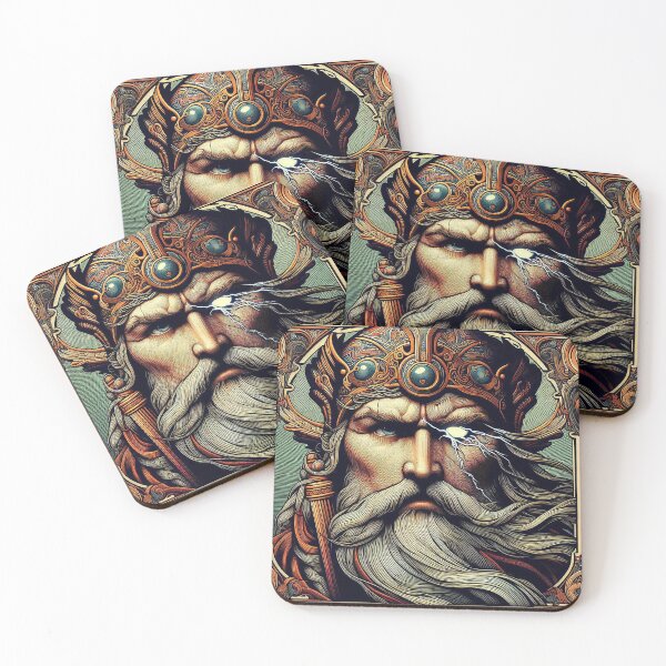 Item preview, art nouveau Odin designed and sold by Foxlindesigns.