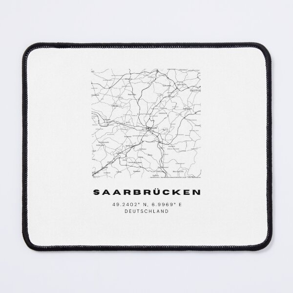 Item preview, Saarbrücken Coordinates - Modern Map Design designed and sold by RM-Journey.