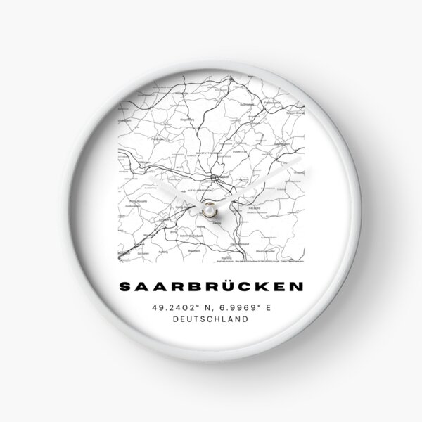 Item preview, Saarbrücken Coordinates - Modern Map Design designed and sold by RM-Journey.